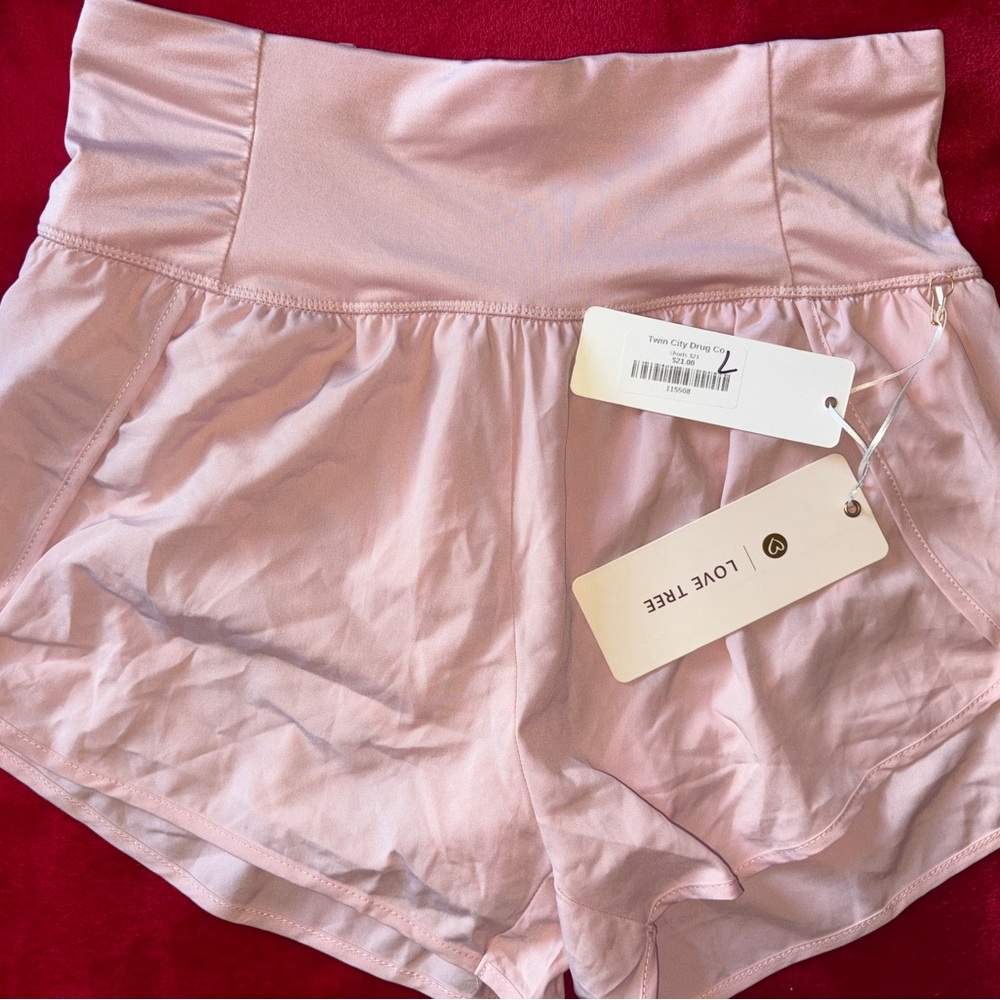 Love Tree Women's Light Pink Athletic Shorts